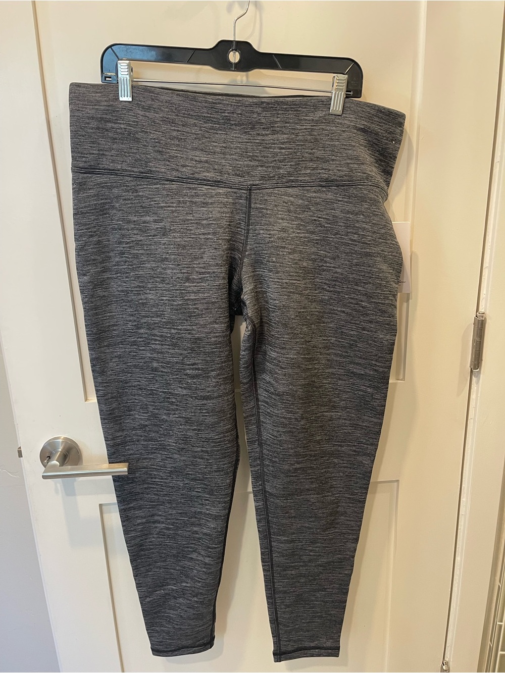 NEW Women’s Athleta Heathered Charcoal Polertec Power Stretch Leggings sz 1X